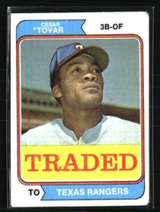 Cesar Tovar 1974 Topps #538T Baseball Card