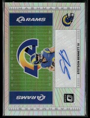 2025 Donruss Optic #HM-SB Stetson Bennett IV Hash Marks Auto Los Angeles Rams