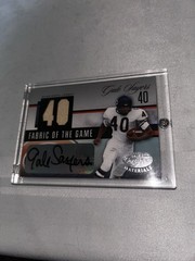 GALE SAYERS FABRIC OF THE GAME USED JERSEY AUTO #’d / 40 ! 2006 CERTIFIED HOF