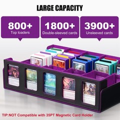 5 Row 3900+ Trading Card Storage Box with Commander Display