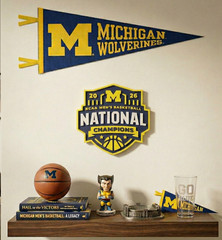 Michigan Wolverines 2026 National Champions Wall Sign NCAA Basketball Block M