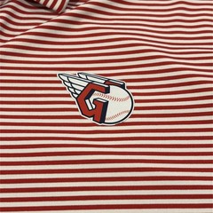 Columbia Cleveland Guardians Omni-wick Invite Stripe Golf Polo Size L – Red
