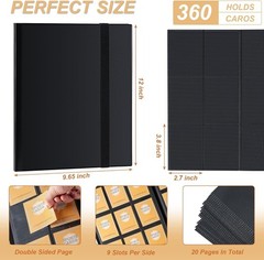 Toploader Binder, Holds 288 Toploaders, 9 Pocket Top Loader Binders
