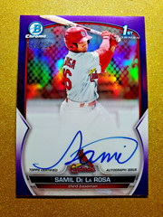2023 Bowman Chrome Samil De LA Rosa Purple /250 1st Bowman Auto #CPA-SD Grade Me