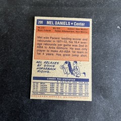 1972-73 Topps ABA 🔴⚪️🔵 200 Mel Daniels, Indiana Pacers HOF(P)