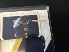 2025 Panini National Treasures Braylon Payne #TMS-BP Gold /49 Patch Auto Brewers