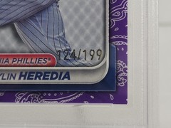 2024 ⚾️ Raylin Heredia 1st BOWMAN PURPLE NUMBERED 124/199! 💎 PSA 9 💎 POP 1 💎