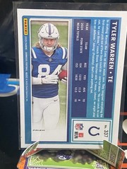 Tyler Warren RC SP 2025 Donruss #337 Optic Preview Red Pandora Prizm Colts