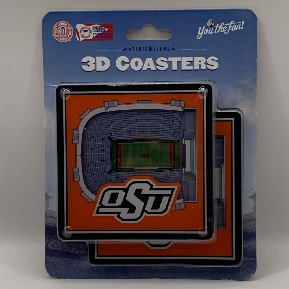 NCAA OSU StadiumViews 3D Drink Coasters 3D Replica Of OKLAHOMA STATE Stadium 2pk