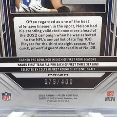2022 Panini Prizm Quenton Nelson Pandora Prizm 179/400 #124 Indianapolis Colts
