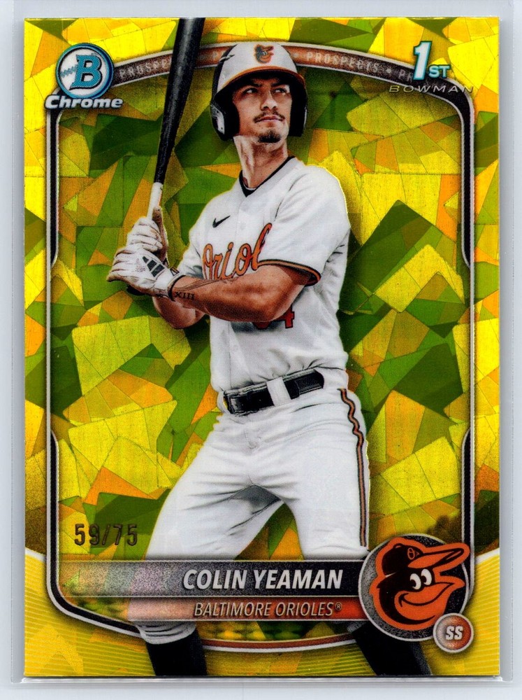 2025 Bowman Draft Sapphire Edition #BDC-47 Colin Yeaman Yellow Sapphire #/75