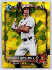 2025 Bowman Draft Sapphire Edition #BDC-47 Colin Yeaman Yellow Sapphire #/75