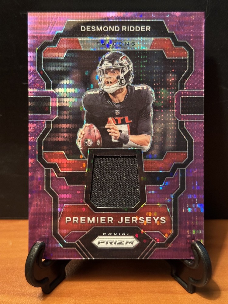 2023 Panini Prizm Premier Jerseys – [Purple Pulsar] Desmond Ridder #PJ-DR