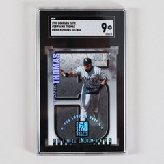 1998 Donruss Elite Frank Thomas Card #2B Prime Numbers 421/456 – Graded SGC MT 9