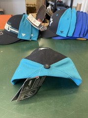 San Jose Sharks NHL Black Teal Black White Fanatics Snapback Hat