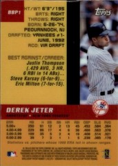 2000 Bowman #BBP1 Derek Jeter Bowman&rsquo;s Best Previews