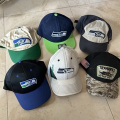 Seattle Seahawks Lot Of 6 New Era Sports Hat Cap Strap Back Adult One Size NFL