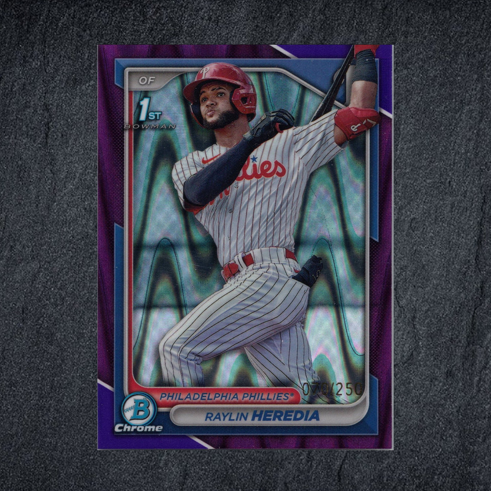 Raylin Heredia 2024 Bowman Chrome Purple RayWave Refractor /250 1st Prospect