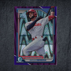 Raylin Heredia 2024 Bowman Chrome Purple RayWave Refractor /250 1st Prospect