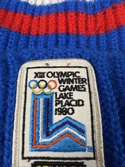 🇺🇸VTG XIII 1980 Olympic Winter Games Lake Placid Beanie Hat Knit Toque Stanley