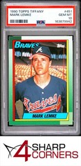 1990 TOPPS TIFFANY #451 MARK LEMKE BRAVES POP 2 PSA 10