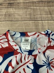 Men&rsquo;s Kloanz Hawaiian Print Short Sleeve Texas Rangers Shirt Top Pullover Sz XL