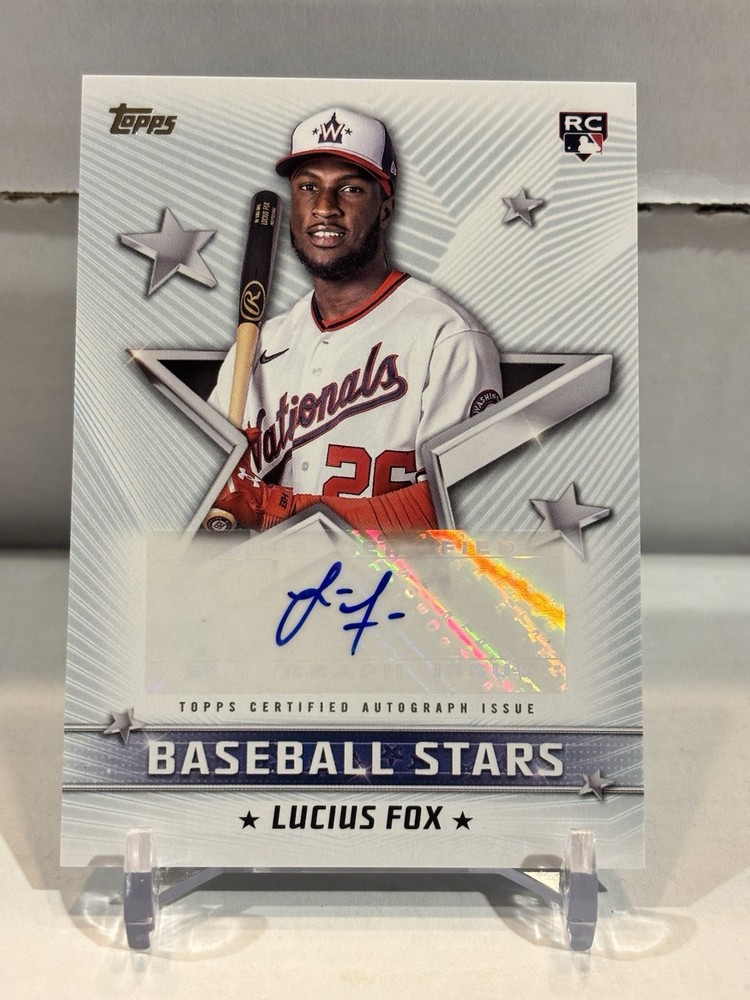 2022 Topps Update Baseball Stars Rookie Auto LUCIUS FOX Nationals