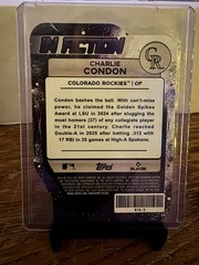 2025 Bowman Draft – Bowman in Action Charlie CondonGreen Mojo Refractor /99 (RC)