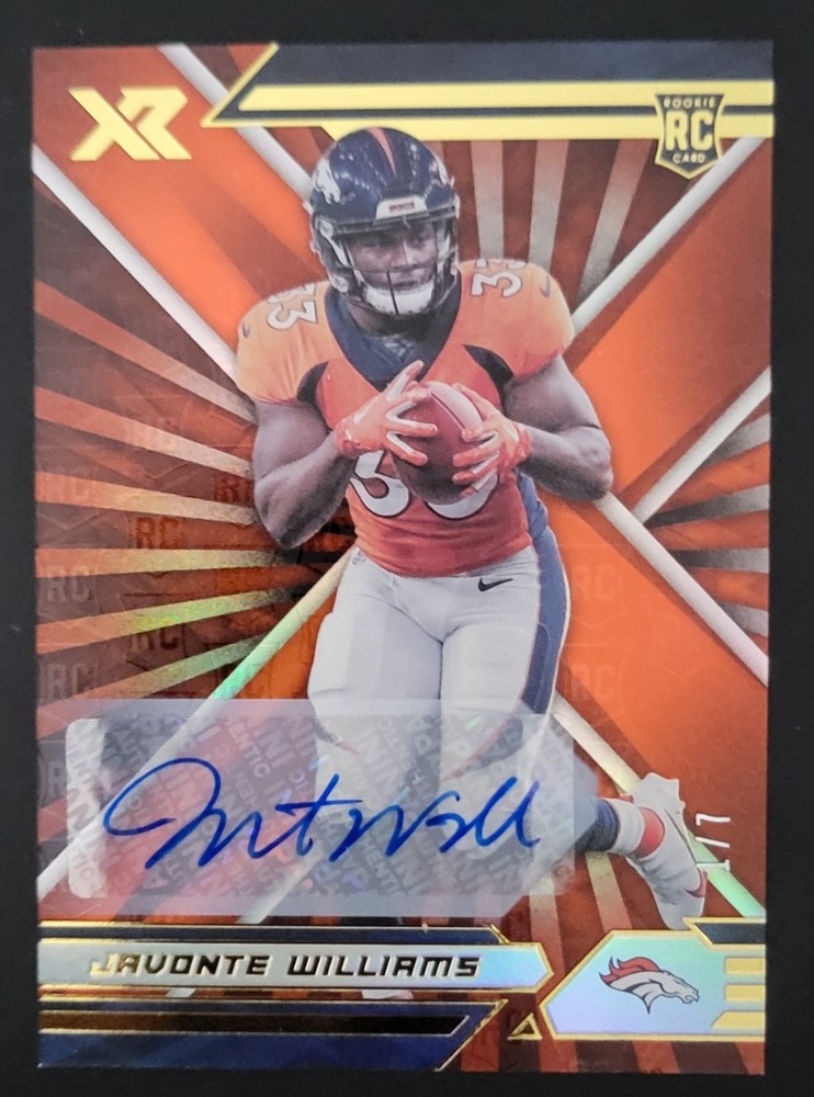 2021 Panini XR – Rookies Javonte Williams #131 Auto 1/7 (RC)