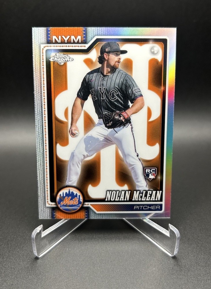 2026 Topps Chrome – Nolan McLean – LIGHTBOARD LOGO SSP RC METS – 1:281 Packs