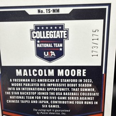MALCOLM MOORE THROWBACK SILVER AUTO 173/175 2026 STARS & STRIPES **HOT**