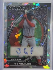 2026 Leaf Baseball Nation #BA-JG3 Justin Gonzales Auto #/25 Red Sox SSP