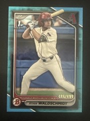 ⚾️ 2024 Bowman Draft Ryan Waldschmidt #BD-18 Sky Blue 486/499 1st Prospect