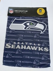 Seattle Seahawks 13 X 18 Blue Suede Glitter Garden Flag