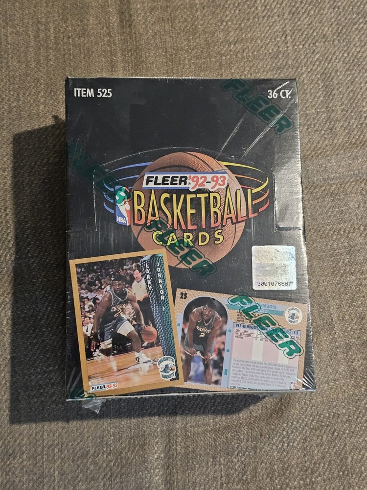 1992-93 Fleer Basketball Seies 1 Cards Factory Sealed Box 36 Packs Item 525