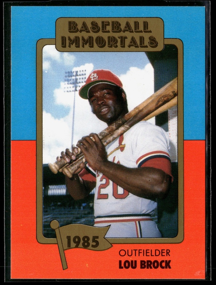 Lou Brock 1980-87 SSPC HOF #195 St. Louis Cardinals