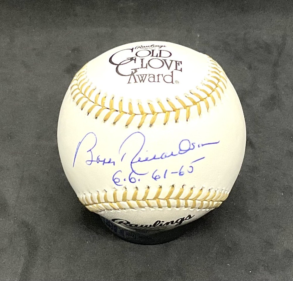 Bobby Richardson Autograph Rawlings Gold Glove Award BasebalI G.G.61-65 Jsa Coa