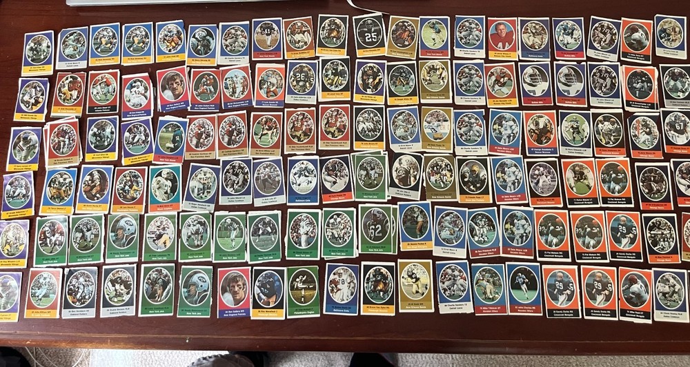 1972 Sunoco NFL Action Player Football Stamps Lot of over 100 stamps