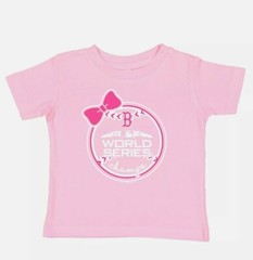 Girls Toddler 3T Soft as a Grape Pink Boston Red Sox 2018 World Series Champions