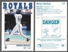 1993 Kansas City Royals Police Safety Card Complete Your Set Pick From List NRMT
