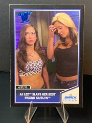 AJ Lee 2013 Topps Best of WWE card #5 AJ Lee slaps her best friend Kaitlyn