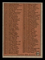1972 Topps Baseball #604 6th Series Checklist (657-787) NM/MT *d33