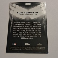 Topps 2025 Chrome Black Hit the Lights Insert Luis Robert White Sox Case Hit!