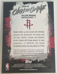 2025 Topps Own the Game Dillon Brooks #OTGA-DB Red /5 Color Match GAME USED