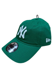 New York Yankees Cap New Era 9twenty Adjustable Adult Size, Green W/ White Logo