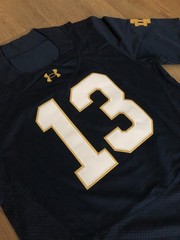 CJ Carr Notre Dame Fighting Irish NCAA 2026 Football Jersey navy blue men&rsquo;s size
