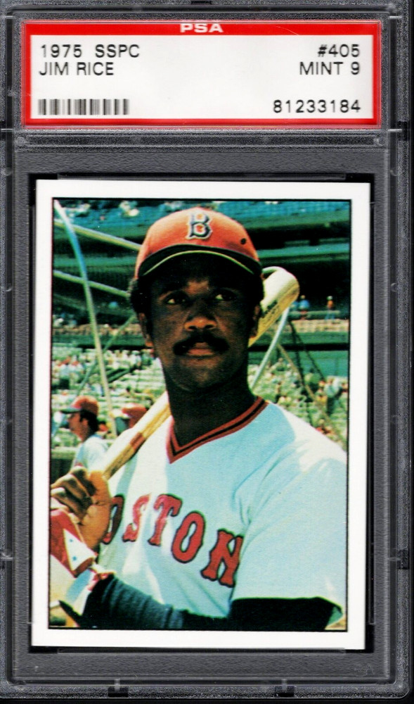 PSA 9 – 1975 SSPC #405 Jim Rice (RC) Boston Red Sox HOF