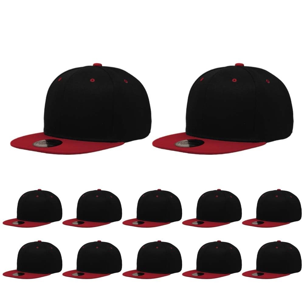 Plain Flat Brim Snapback Baseball Caps Adjustable Blank Baseball Caps Wholesa…