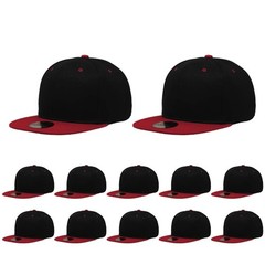 Plain Flat Brim Snapback Baseball Caps Adjustable Blank Baseball Caps Wholesa…