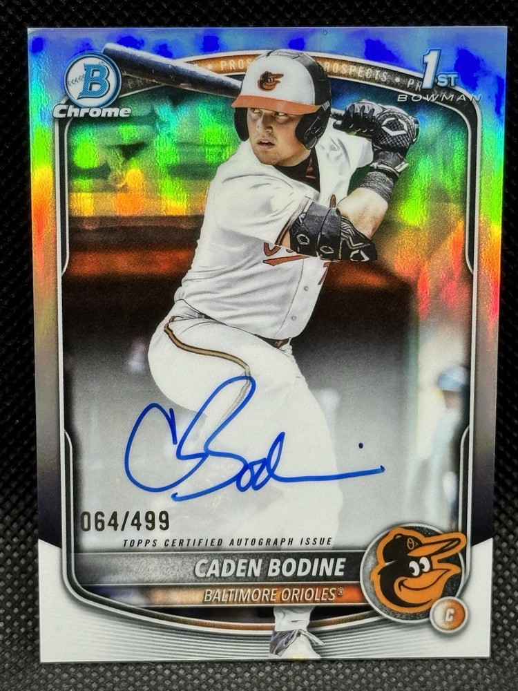 Caden Bodine 2025 Bowman Draft #CPA-CB Chrome Prospect Auto Refractor /499